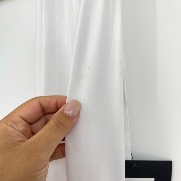 Norma Kamali | NWT White Lame Turtleneck Halter Dress XXS - Picture 8 of 15